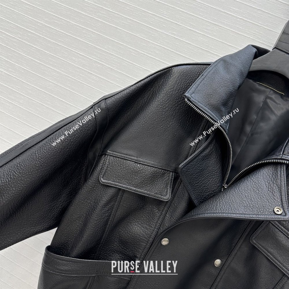 Saint Laurent Sheepskin Jacket SLP92504 Black 2025 (Q-25092504)