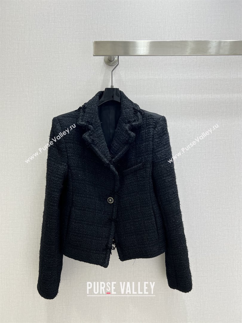 Chanel Tweed Jacket CH92502 Black 2025 (Q-25092502)