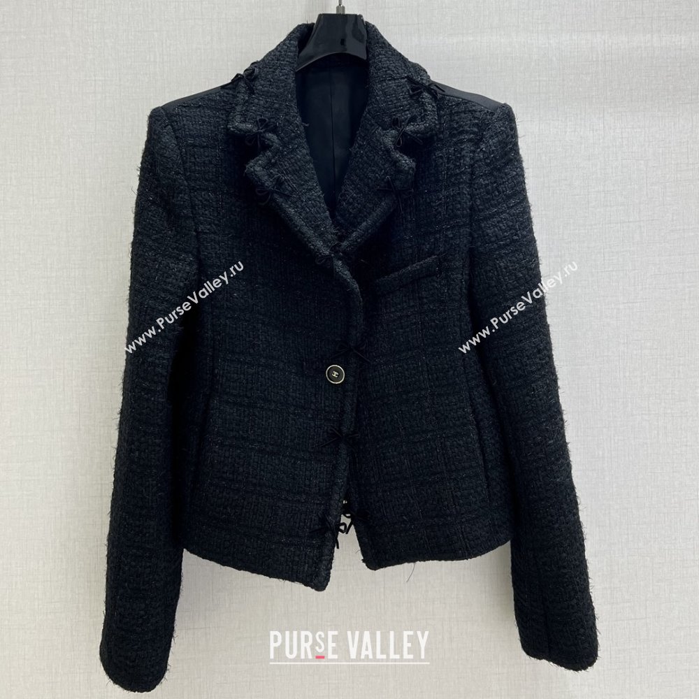 Chanel Tweed Jacket CH92502 Black 2025 (Q-25092502)