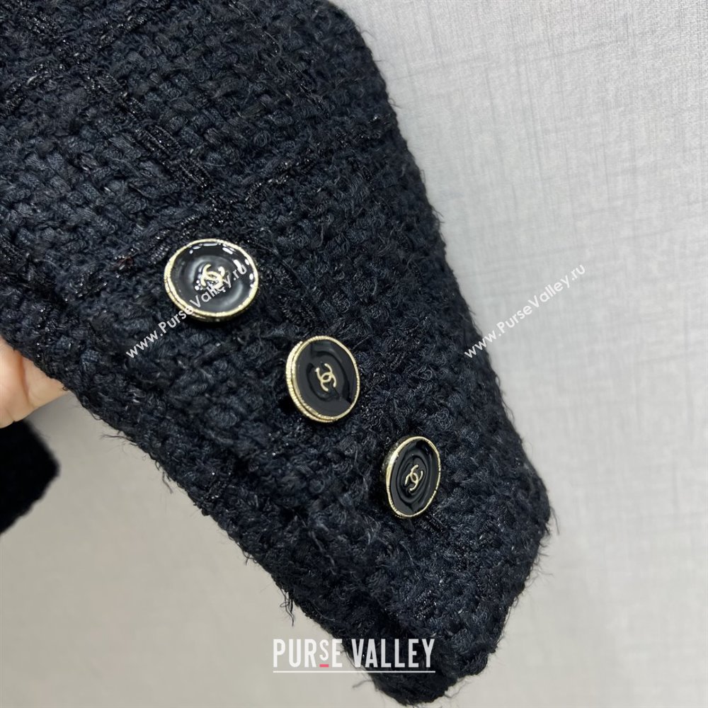 Chanel Tweed Jacket CH92502 Black 2025 (Q-25092502)