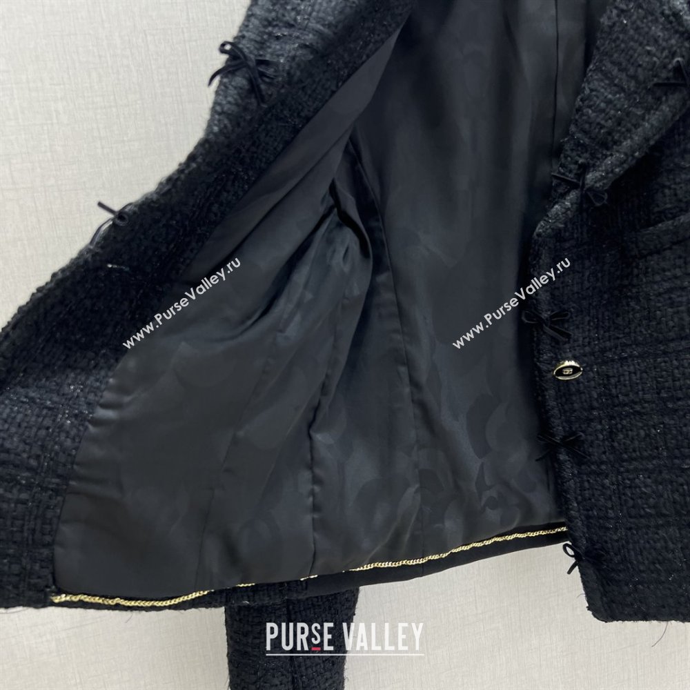 Chanel Tweed Jacket CH92502 Black 2025 (Q-25092502)