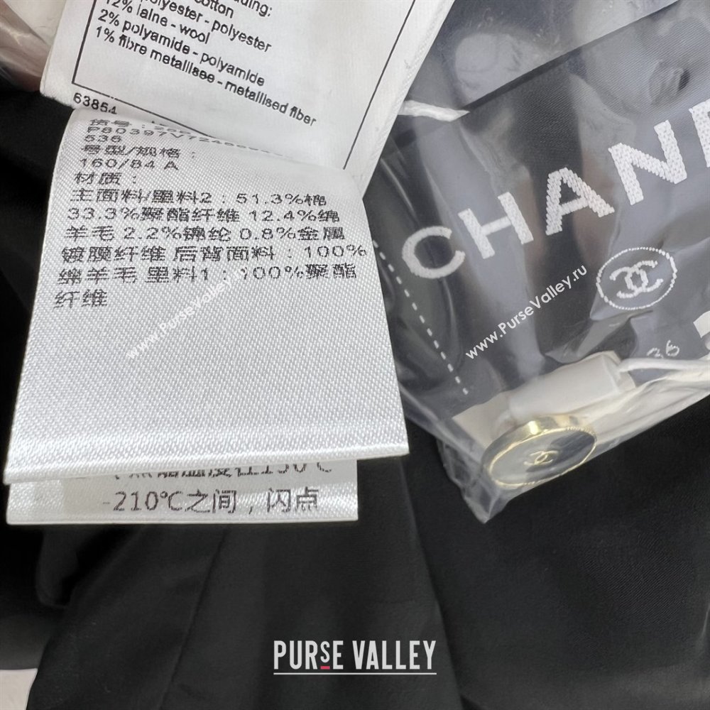 Chanel Tweed Jacket CH92502 Black 2025 (Q-25092502)