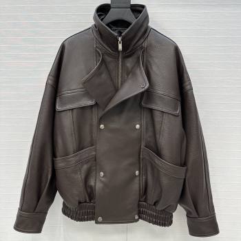 Saint Laurent Sheepskin Jacket SLP92503 Brown 2025 (Q-25092503)