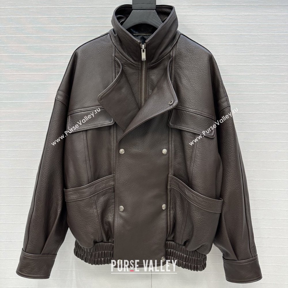 Saint Laurent Sheepskin Jacket SLP92503 Brown 2025 (Q-25092503)