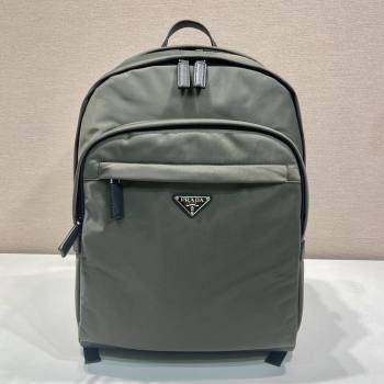 Prada Re-Nylon and Saffiano Leather Backpack 2VZ048 Forest Green 2025 (YZ-25092002)