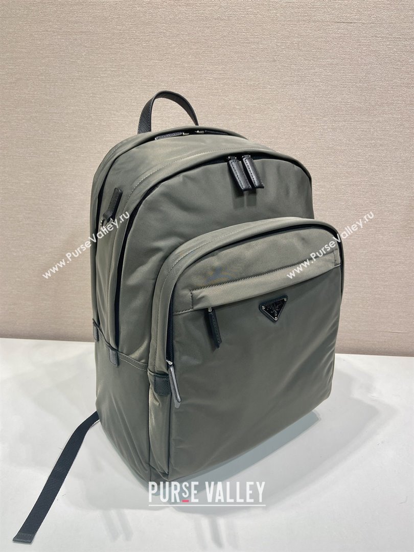 Prada Re-Nylon and Saffiano Leather Backpack 2VZ048 Forest Green 2025 (YZ-25092002)