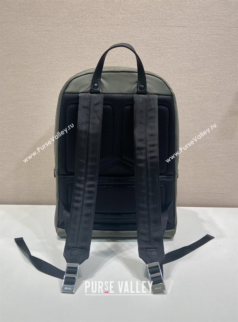 Prada Re-Nylon and Saffiano Leather Backpack 2VZ048 Forest Green 2025 (YZ-25092002)