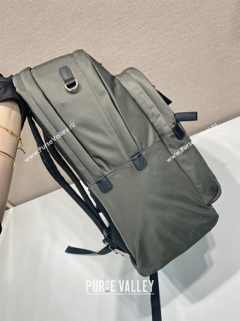 Prada Re-Nylon and Saffiano Leather Backpack 2VZ048 Forest Green 2025 (YZ-25092002)
