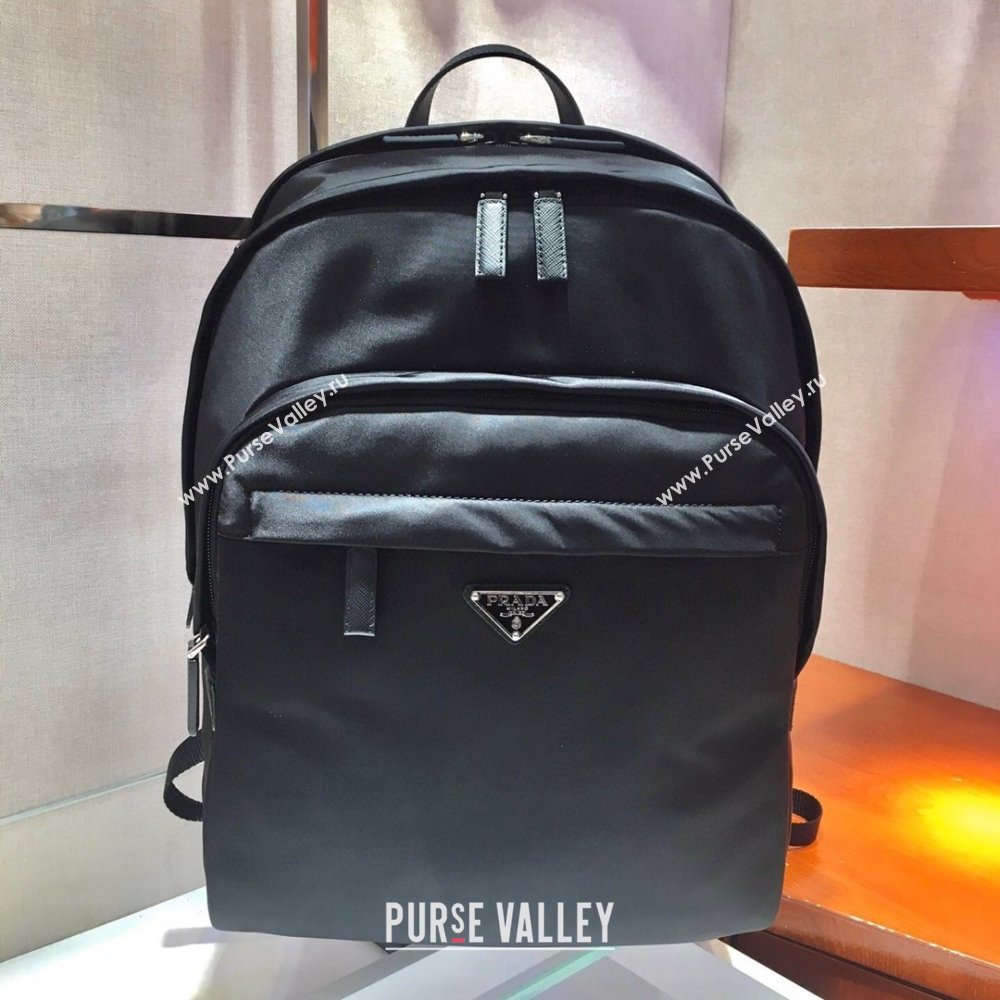 Prada Re-Nylon and Saffiano Leather Backpack 2VZ048 Black 2025 (YZ-25092001)
