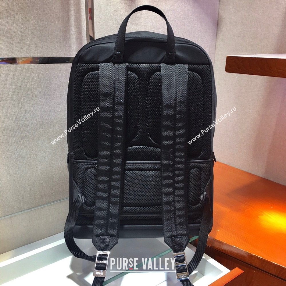 Prada Re-Nylon and Saffiano Leather Backpack 2VZ048 Black 2025 (YZ-25092001)