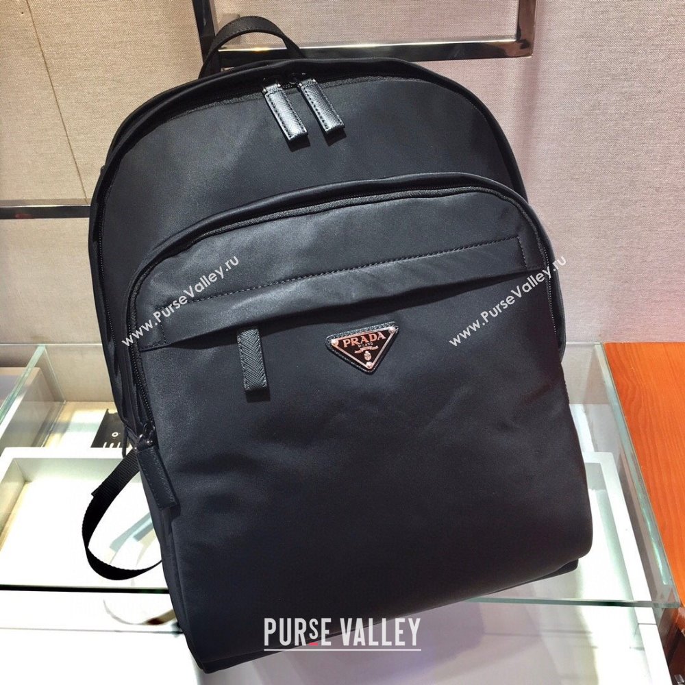 Prada Re-Nylon and Saffiano Leather Backpack 2VZ048 Black 2025 (YZ-25092001)