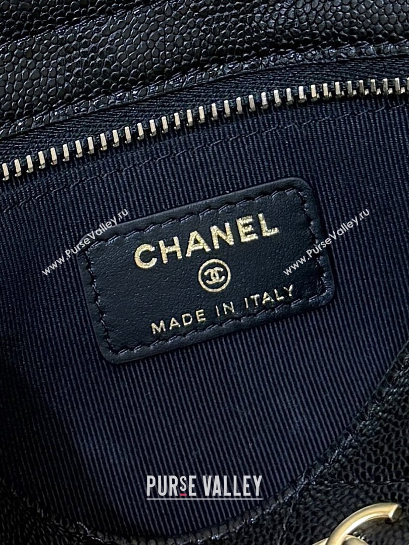 Chanel Pouch in Grained Shiny Calfskin AP4700 Black 2025 Top Quality (SHUNY-25092304)