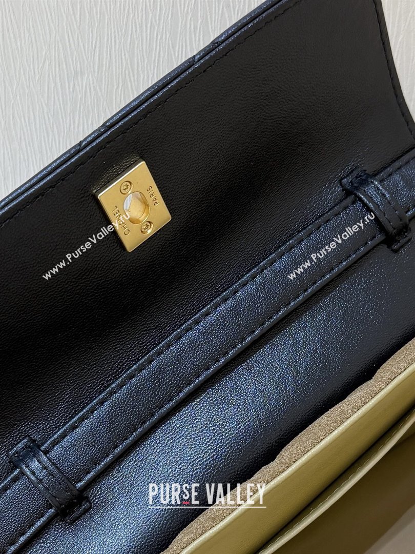 Chanel Suede Lambskin Phone Holder with Strap AP4677 Beige/Black 2025 Top Quality (SHUNY-25092301)