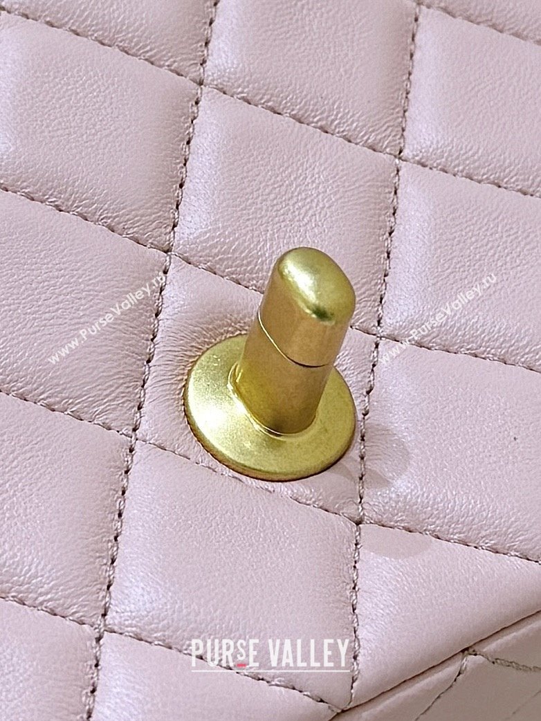 Chanel Shiny Lambskin Mini Flap Bag with CC Chain Pink 2025 AS5759 Top Quality (SHUNY-25092311)