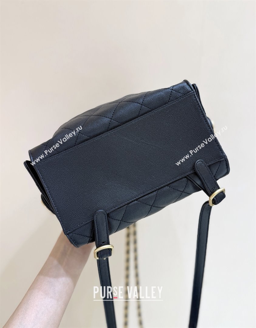 Chanel Grained Calfskin 25 Medium Backpack Bag AS5600 Black 2025 Top Quality (SHUNY-25092312)