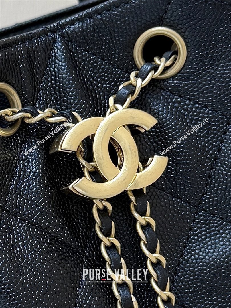 Chanel Grained Calfskin 25 Medium Backpack Bag AS5600 Black 2025 Top Quality (SHUNY-25092312)