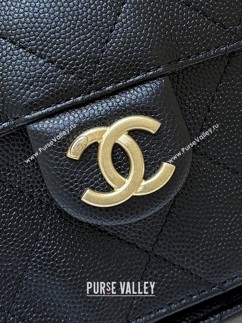 Chanel Grained Calfskin 25 Medium Backpack Bag AS5600 Black 2025 Top Quality (SHUNY-25092312)
