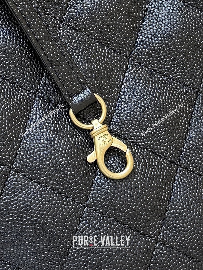 Chanel Grained Calfskin 25 Medium Backpack Bag AS5600 Black 2025 Top Quality (SHUNY-25092312)