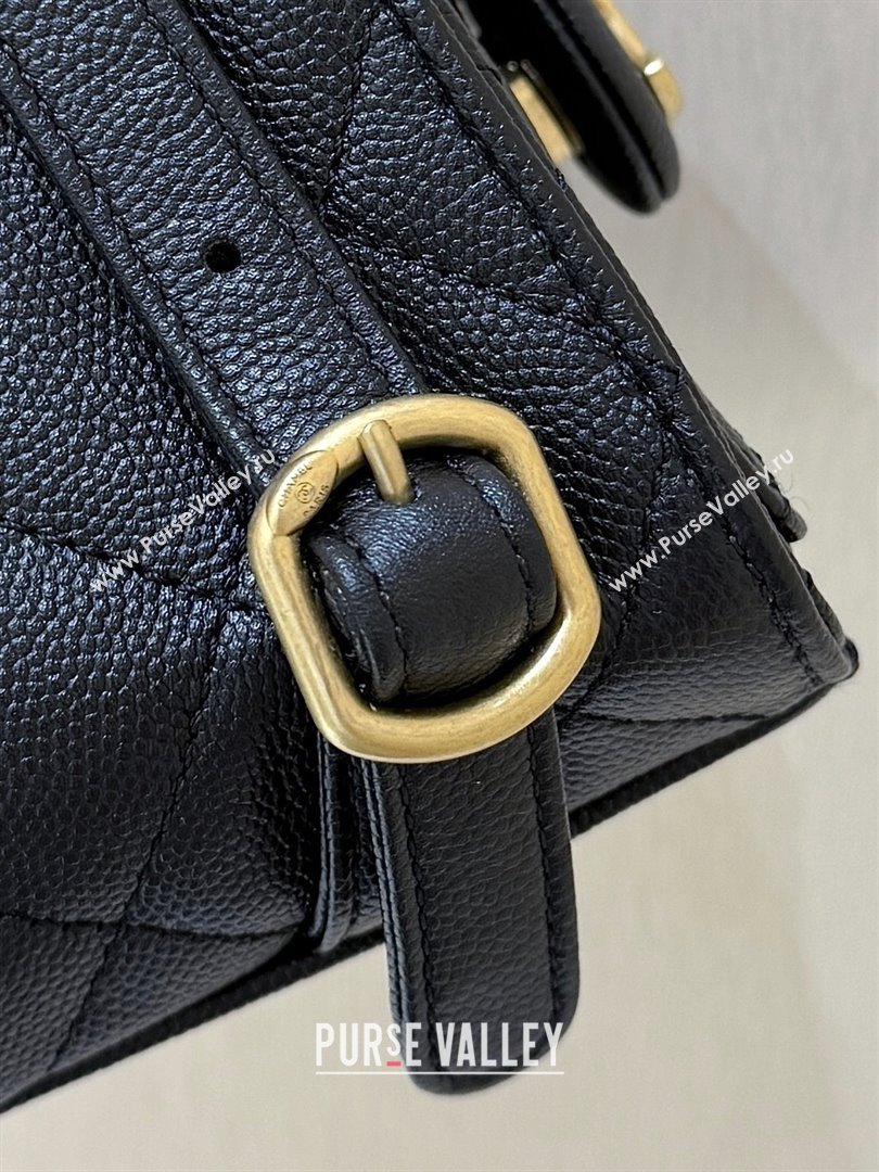Chanel Grained Calfskin 25 Medium Backpack Bag AS5600 Black 2025 Top Quality (SHUNY-25092312)