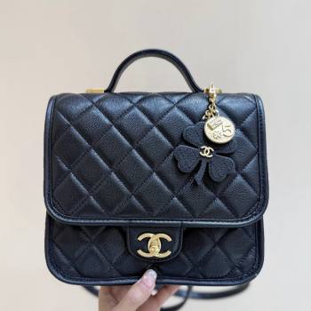 Chanel Grained Shiny Calfskin Backpack Black 2025 AS5715 Top Quality (SHUNY-25092313)