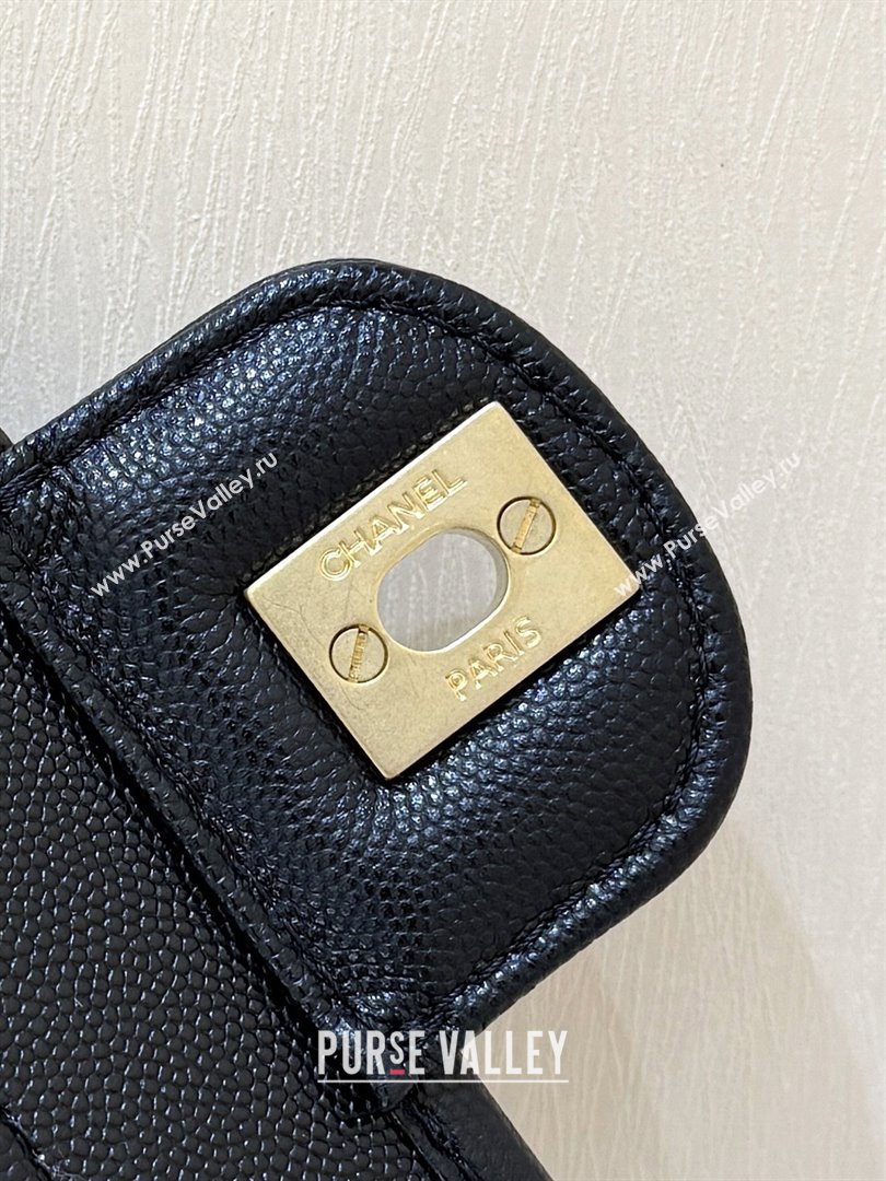 Chanel Grained Shiny Calfskin Backpack Black 2025 AS5715 Top Quality (SHUNY-25092313)