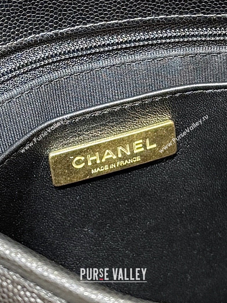 Chanel Grained Shiny Calfskin Backpack Black 2025 AS5715 Top Quality (SHUNY-25092313)