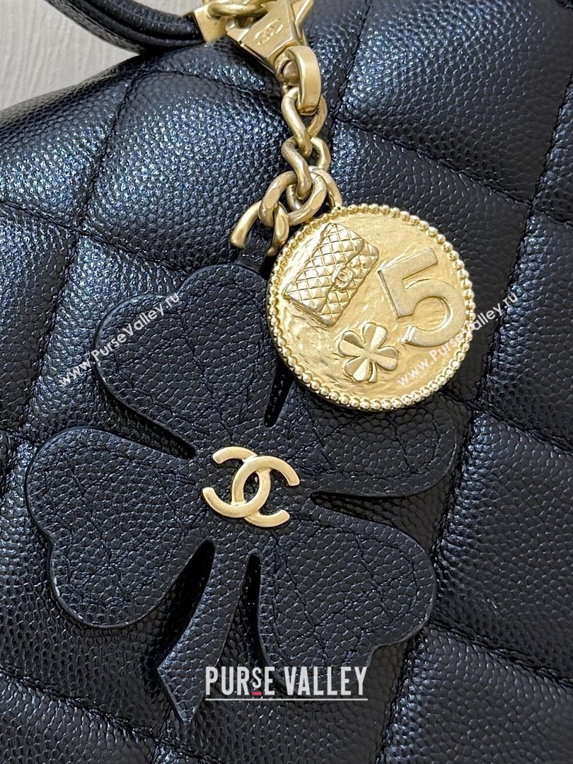 Chanel Grained Shiny Calfskin Backpack Black 2025 AS5715 Top Quality (SHUNY-25092313)