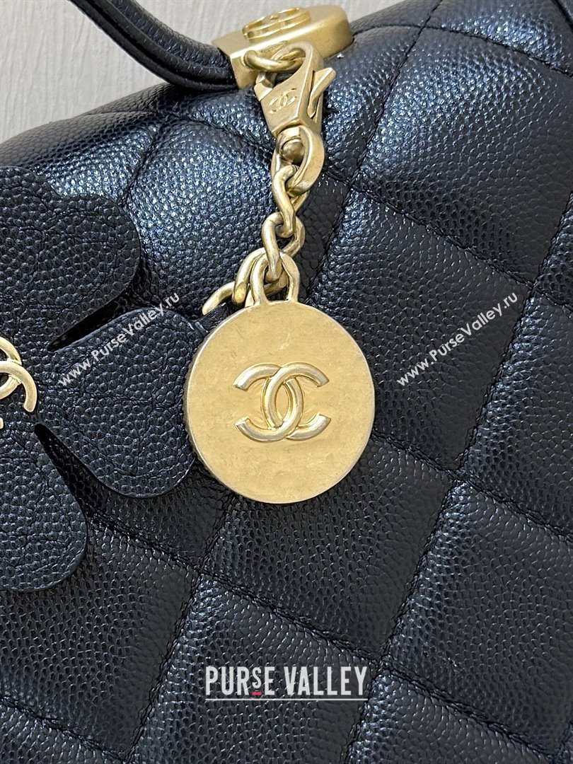 Chanel Grained Shiny Calfskin Backpack Black 2025 AS5715 Top Quality (SHUNY-25092313)