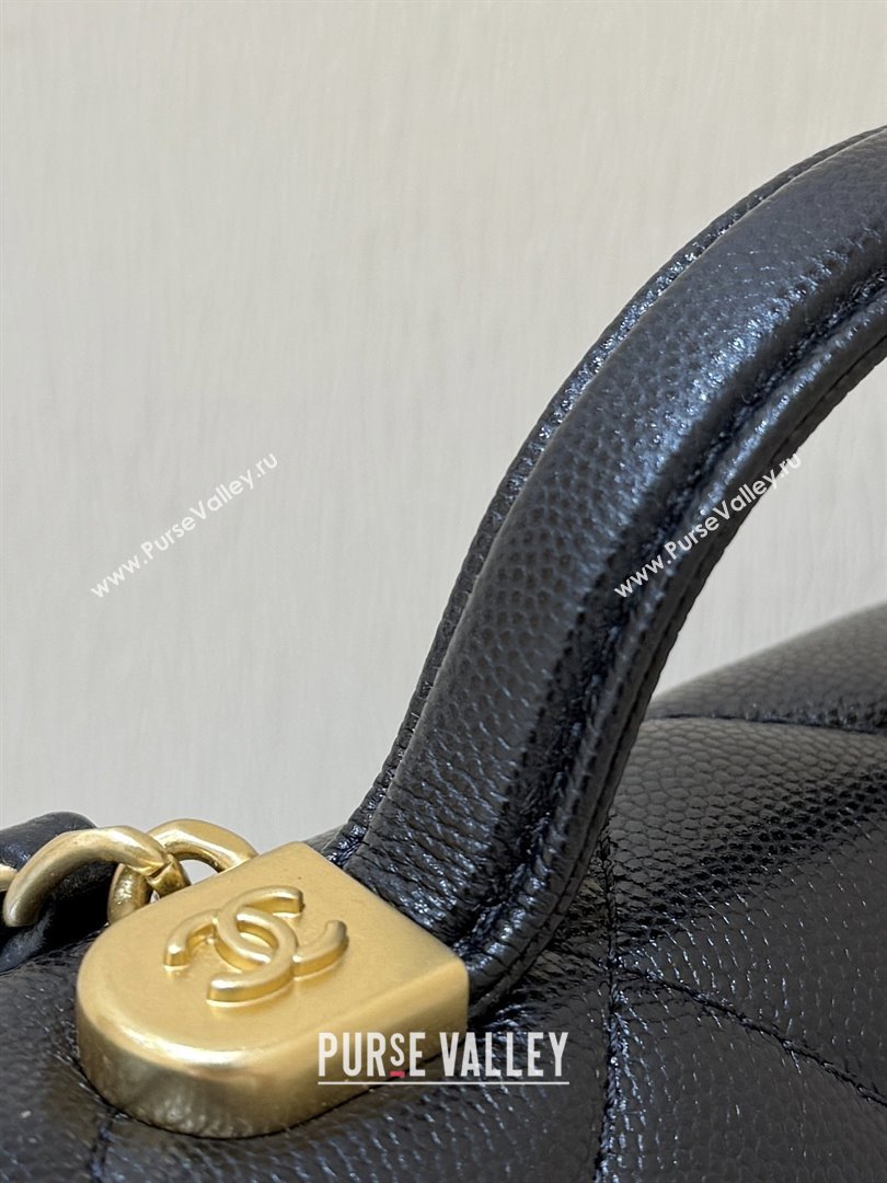 Chanel Grained Shiny Calfskin Backpack Black 2025 AS5715 Top Quality (SHUNY-25092313)