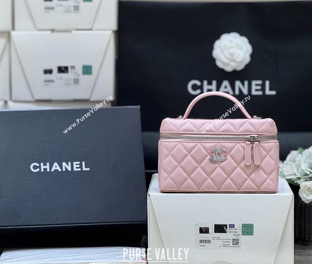 Chanel Shiny Grained Calfskin Vanity with Chain and Star AP4854 Pink 2025 Top Quality (SHUNY-25092315)