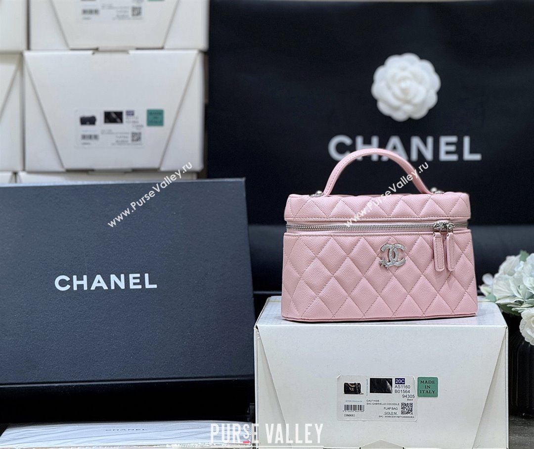 Chanel Shiny Grained Calfskin Vanity with Chain and Star AP4854 Pink 2025 Top Quality (SHUNY-25092315)
