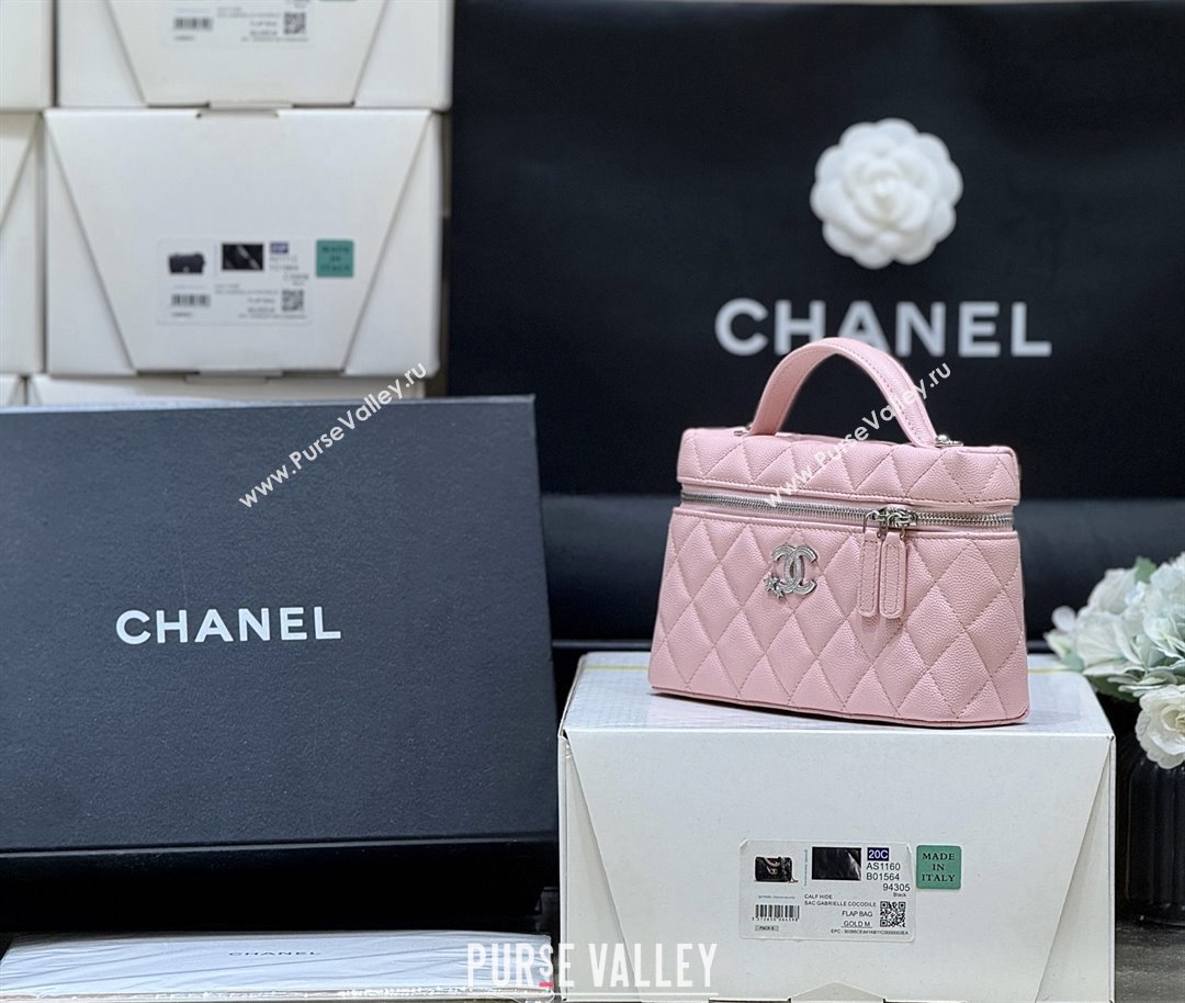 Chanel Shiny Grained Calfskin Vanity with Chain and Star AP4854 Pink 2025 Top Quality (SHUNY-25092315)