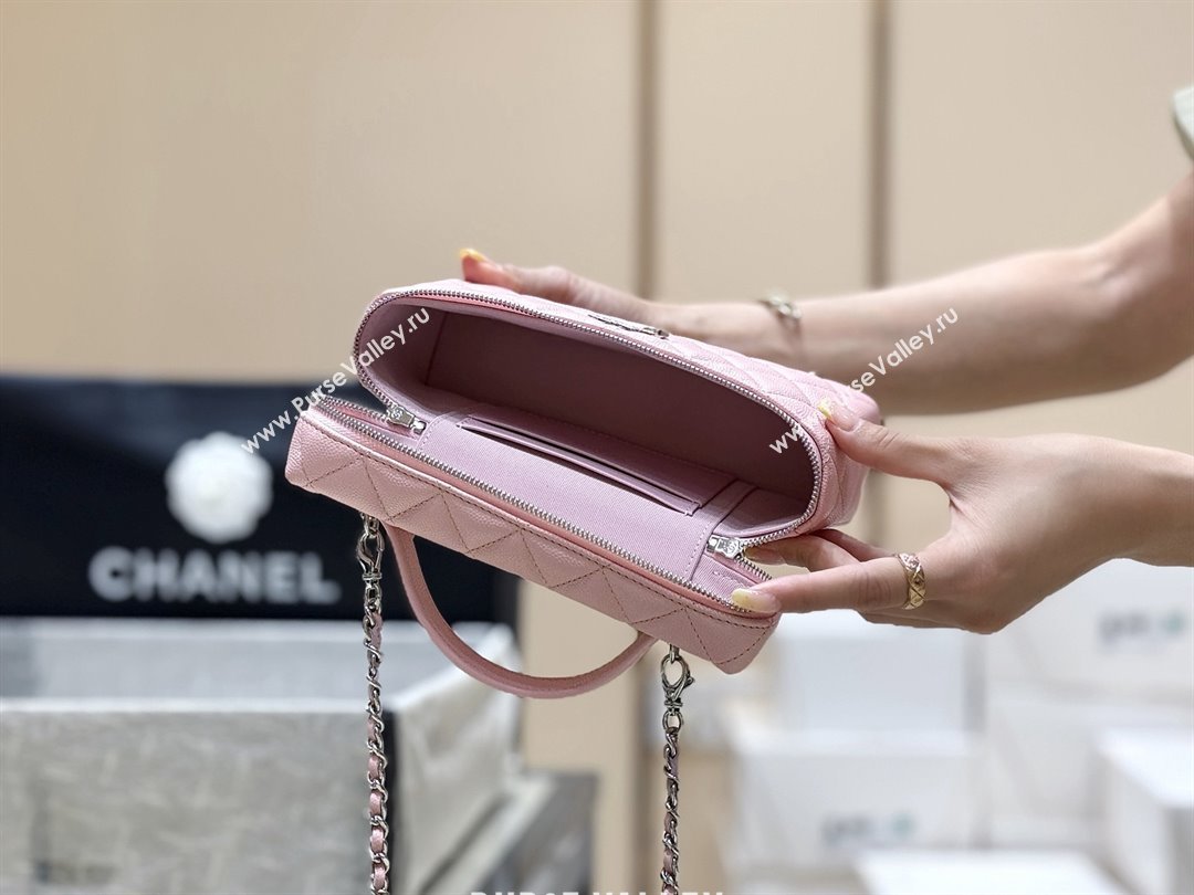 Chanel Shiny Grained Calfskin Vanity with Chain and Star AP4854 Pink 2025 Top Quality (SHUNY-25092315)