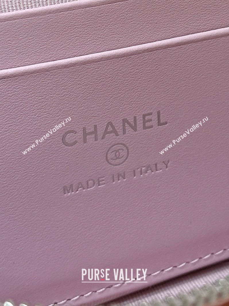 Chanel Shiny Grained Calfskin Vanity with Chain and Star AP4854 Pink 2025 Top Quality (SHUNY-25092315)
