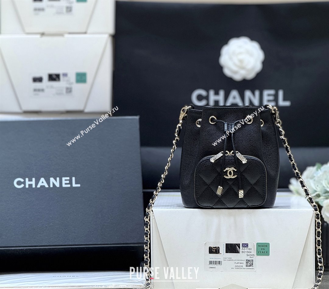Chanel Clutch with Chain in Grained Shiny Calfskin AP4775 Black 2025 Top Quality (SHUNY-25092302)