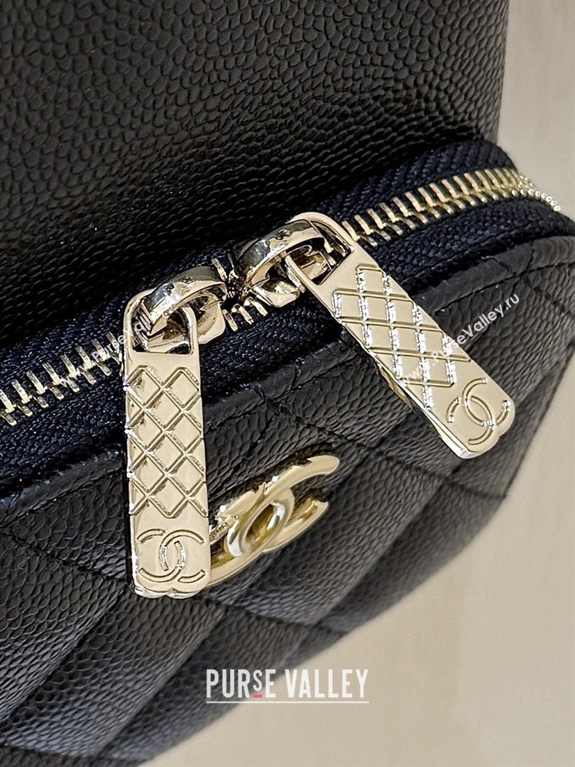 Chanel Clutch with Chain in Grained Shiny Calfskin AP4775 Black 2025 Top Quality (SHUNY-25092302)