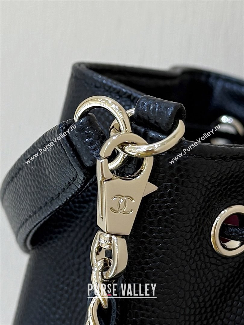 Chanel Clutch with Chain in Grained Shiny Calfskin AP4775 Black 2025 Top Quality (SHUNY-25092302)