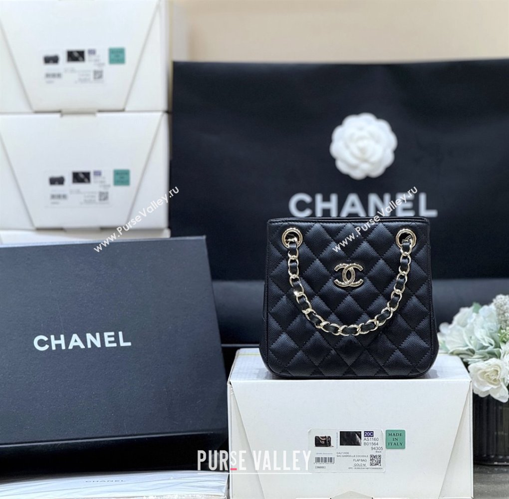 Chanel Shoulder Bag in Grainy Calfskin AS3176 Black 2025 Top Quality (SHUNY-25092402)