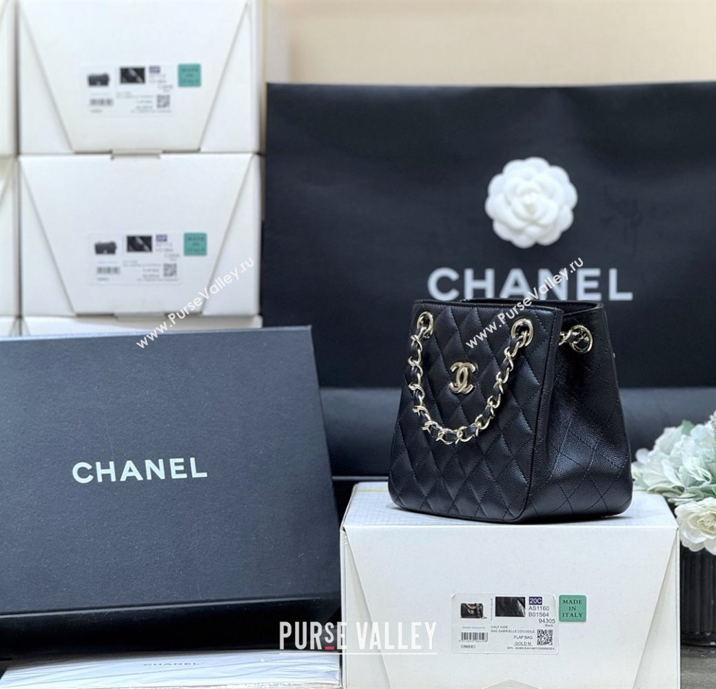 Chanel Shoulder Bag in Grainy Calfskin AS3176 Black 2025 Top Quality (SHUNY-25092402)