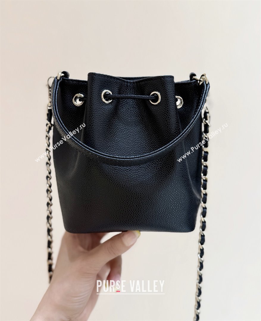 Chanel Clutch with Chain in Grained Shiny Calfskin AP4775 Black 2025 Top Quality (SHUNY-25092302)