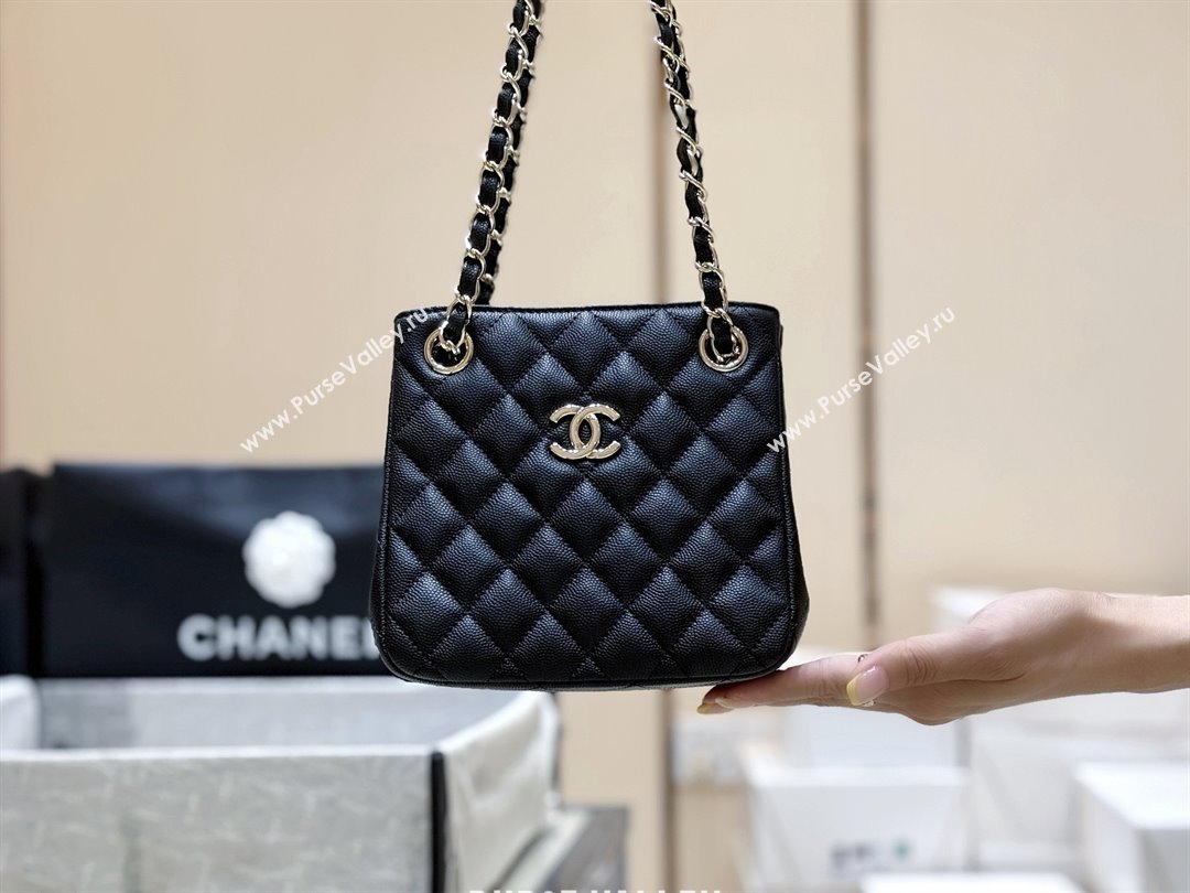 Chanel Shoulder Bag in Grainy Calfskin AS3176 Black 2025 Top Quality (SHUNY-25092402)