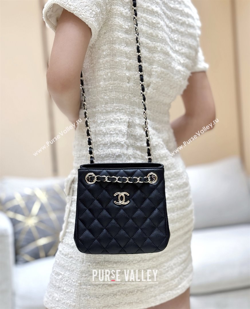 Chanel Shoulder Bag in Grainy Calfskin AS3176 Black 2025 Top Quality (SHUNY-25092402)