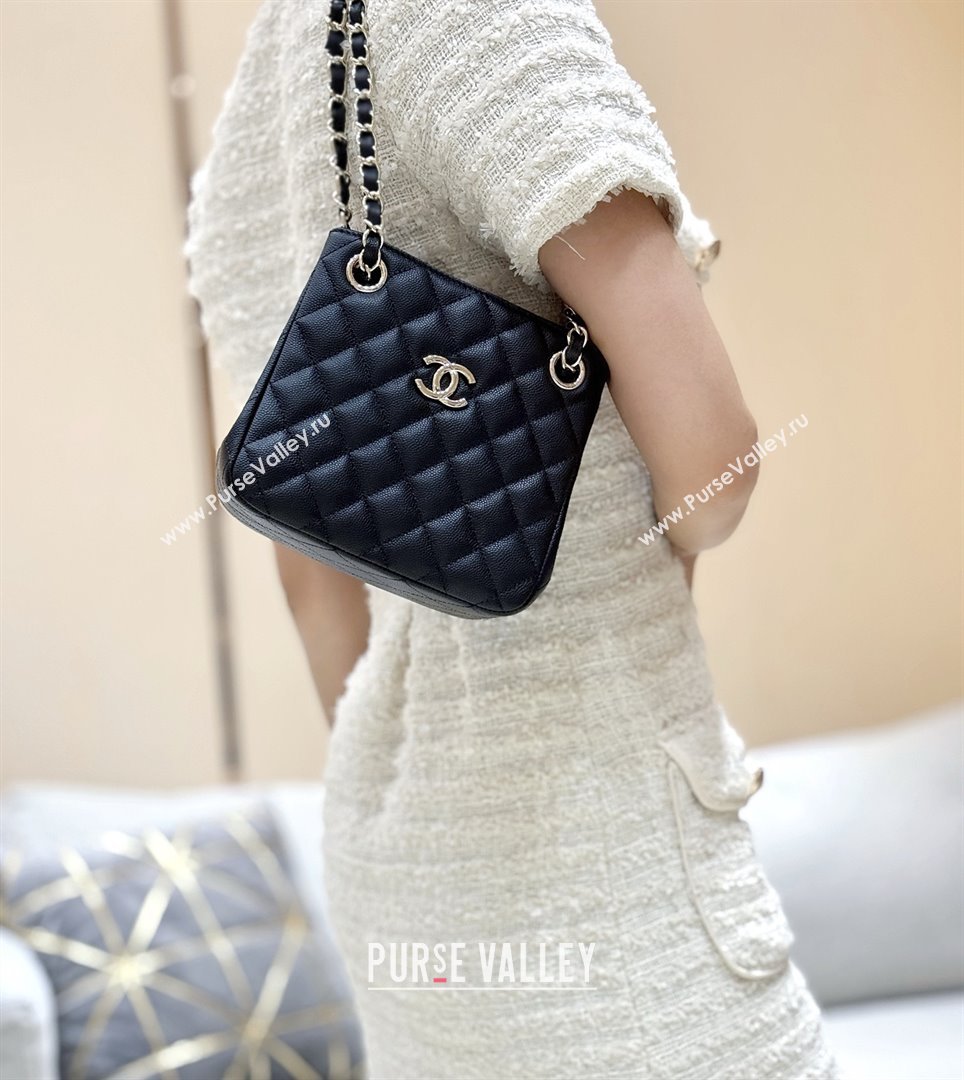 Chanel Shoulder Bag in Grainy Calfskin AS3176 Black 2025 Top Quality (SHUNY-25092402)