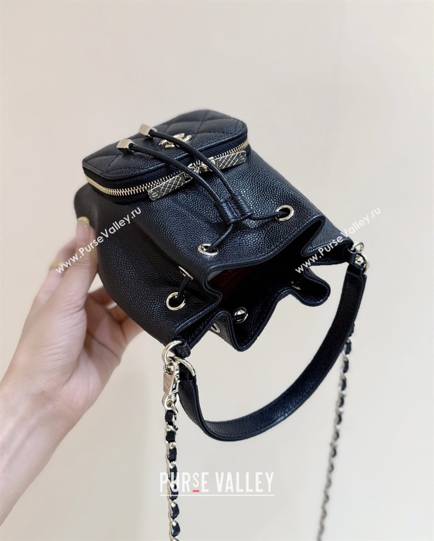 Chanel Clutch with Chain in Grained Shiny Calfskin AP4775 Black 2025 Top Quality (SHUNY-25092302)
