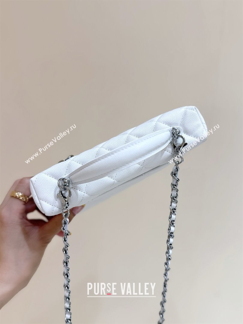 Chanel Shiny Grained Calfskin Vanity with Chain and Star AP4854 White 2025 Top Quality (SHUNY-25092316)