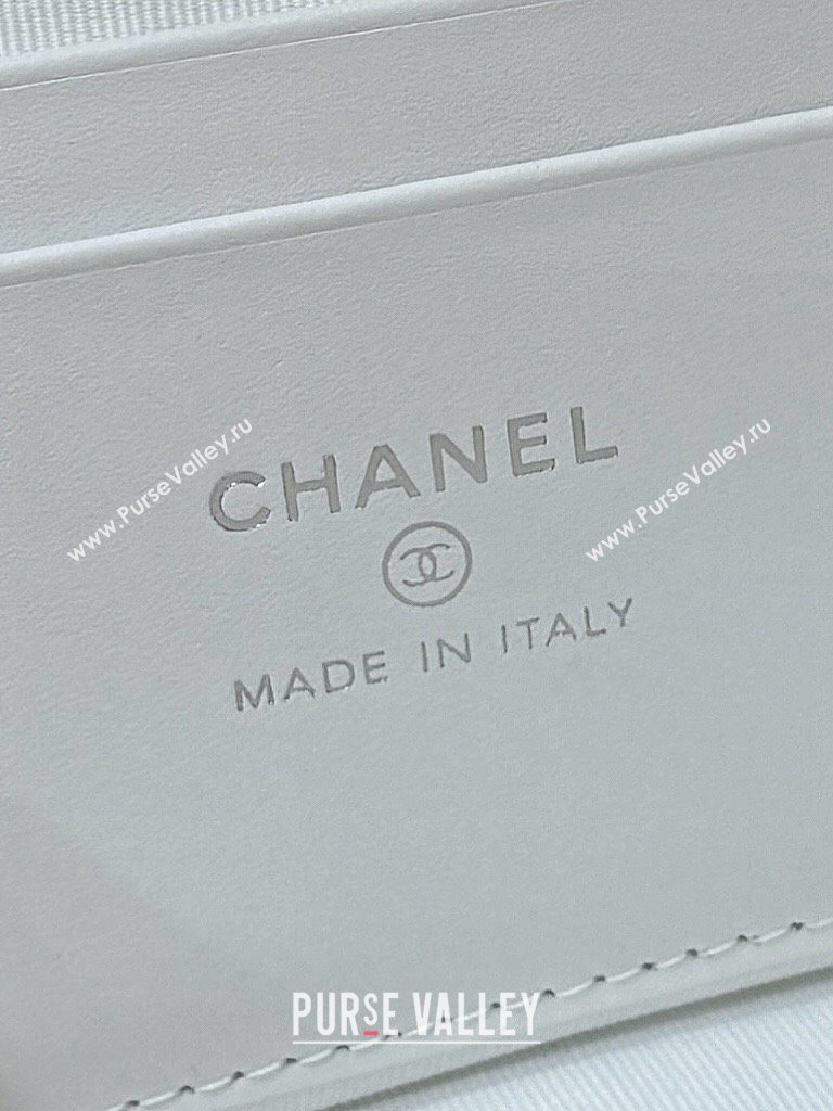 Chanel Shiny Grained Calfskin Vanity with Chain and Star AP4854 White 2025 Top Quality (SHUNY-25092316)