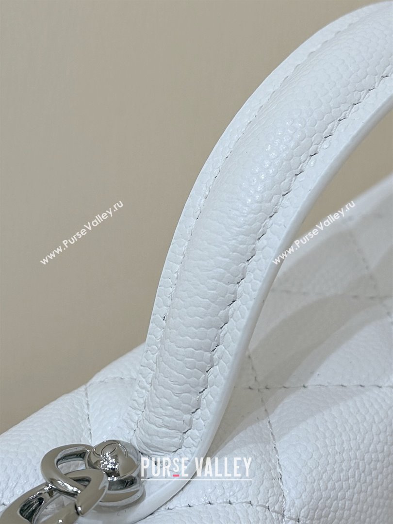 Chanel Shiny Grained Calfskin Vanity with Chain and Star AP4854 White 2025 Top Quality (SHUNY-25092316)