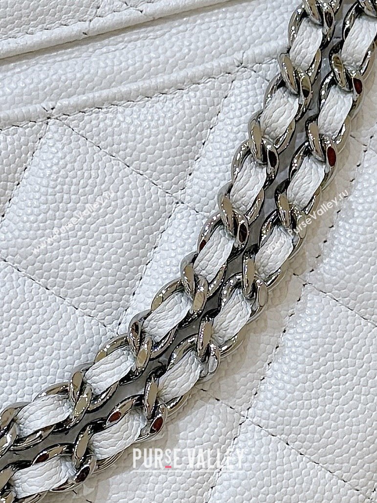 Chanel Shiny Grained Calfskin Vanity with Chain and Star AP4854 White 2025 Top Quality (SHUNY-25092316)