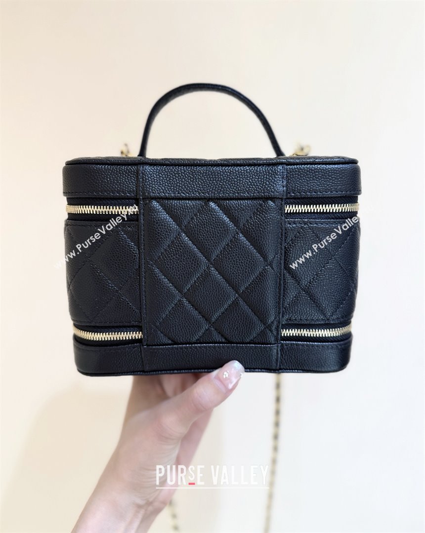 Chanel Grained Calfskin Long Vanity with Chain AP4688 Black 2025 Top Quality (SHUNY-25092403)