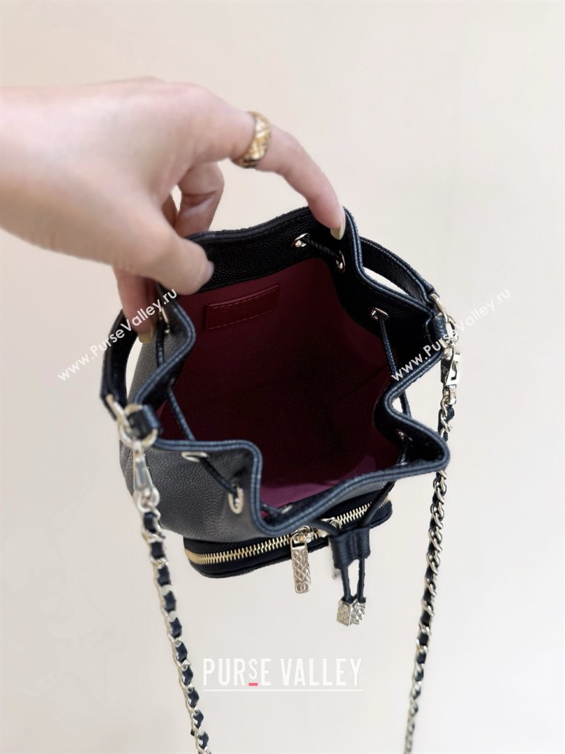 Chanel Clutch with Chain in Grained Shiny Calfskin AP4775 Black 2025 Top Quality (SHUNY-25092302)